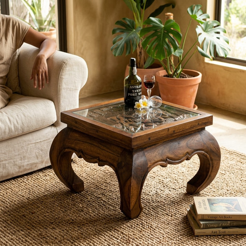 Coffee table acacia - acacia, wood