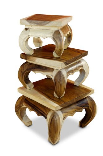 Opium table solid wood - opium, side