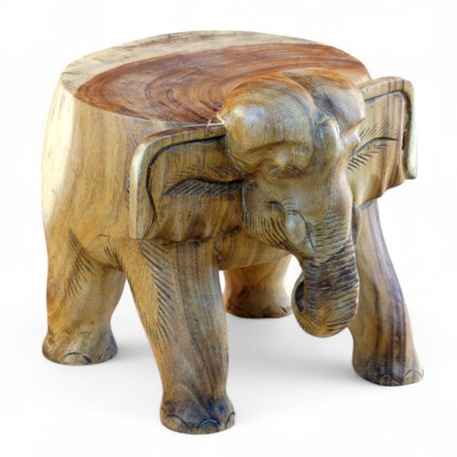 Side table elephant solid wood