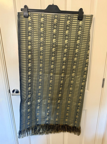 Thai elephant grey gold woven - thai,