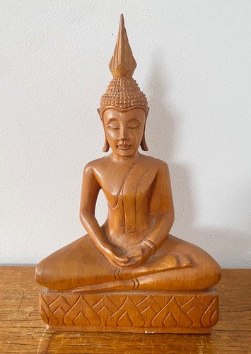 Wooden thai buddha statue 35cm - buddha,