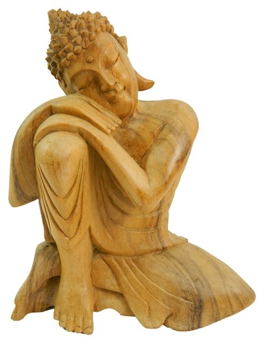 Wooden buddha carving - wooden,